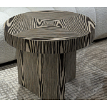 Столик журнальный круглый с полосатым узором Zebroids варинант исполнения - 4 | Loft Concept в Москве