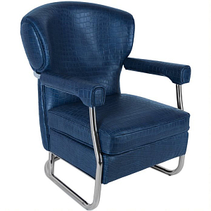Кресло Eggert Armchair blue leather