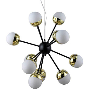 Люстра Sputnik White and Gold Globe Chandelier 12