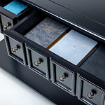 Черная консоль с выдвижными ящиками Monica варинант исполнения - 2 | Loft Concept в Москве