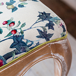 Банкетка из массива бука с цветочным принтом Beige Chinoiserie Garden Banquette варинант исполнения - 3 | Loft Concept в Москве