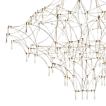 Люстра с тонким металлическим каркасом цвета хром Quasar варинант исполнения - 3 | Loft Concept в Москве