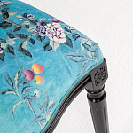 Стул из массива бука бирюзовый с изображением птиц в саду Turquoise Chinoiserie Blue Bird Chair варинант исполнения - 4 | Loft Concept в Москве