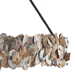 Люстра круглая с абажуром из устричных раковин Sea Ravens варинант исполнения - 1 | Loft Concept в Москве