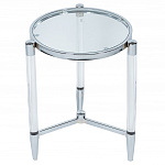 Приставной столик со стеклянной столешницей Deimos варинант исполнения - 1 | Loft Concept в Москве