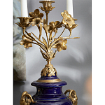Подсвечник из темно-синего фарфора с бронзовыми элементами и цветами Eden Garden варинант исполнения - 5 | Loft Concept в Москве