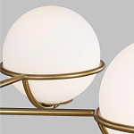 Люстра с 5-ю белыми шарообразными плафонами в сферические каркасах Feiss варинант исполнения - 4 | Loft Concept в Москве