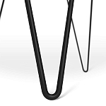 Стол журнальный c круглой столешницей из стекла серого цвета Gray and Gold Marble варинант исполнения - 6 | Loft Concept в Москве