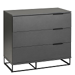 Комод цвета графит с 3-мя ящиками Strict Lines  варинант исполнения - 1 | Loft Concept в Москве