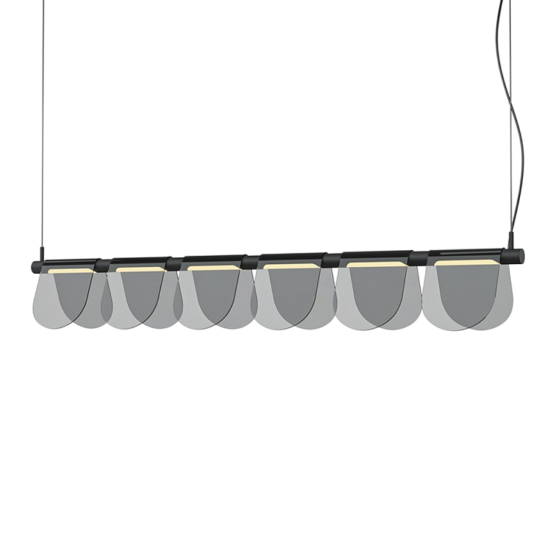 Люстра подвесная Fluffy 3000К 30Вт Серый Черный в Москве | Loft Concept 