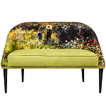 Диван двухместный из натурального бука с цветочным принтом Impressionism in Art варинант исполнения - 1 | Loft Concept в Москве