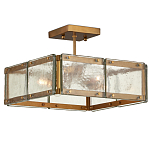 Потолочный светильник квадратный из толстого литого стекла Cast Glass варинант исполнения - 1 | Loft Concept в Москве