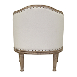 Кресло низкое с мягкой обивкой из льна на 4-х деревянных ножках Emile Armchair beige варинант исполнения - 2 | Loft Concept в Москве