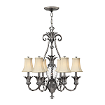 Люстра с 7-ю кремовыми текстильными абажурами Hinkley варинант исполнения - 2 | Loft Concept в Москве