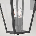 Настенный фонарь черного цвета с прозрачным стеклянным плафоном трапециевидной формы Hinkley варинант исполнения - 10 | Loft Concept в Москве