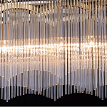 Люстра прямоугольная на цепях с прозрачными трубками и волнистым краем Nembus варинант исполнения - 6 | Loft Concept в Москве