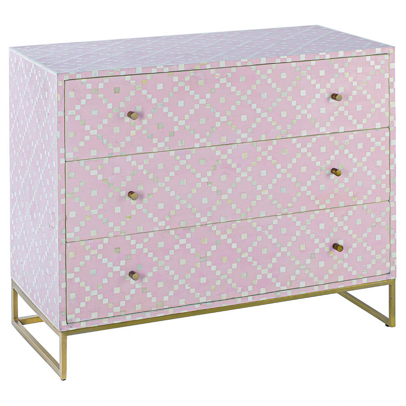    Pink Indian Bone Inlay 3 drawer     | Loft Concept 