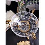 Чаша из прозрачного рельефного стекла на бронзовой подставке Eden Garden варинант исполнения - 2 | Loft Concept в Москве