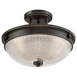 Потолочный светильник со стеклянным плафоном в виде купола Quoizel варинант исполнения - 8 | Loft Concept в Москве