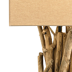 Настольная лампа с каркасом в виде веток деревьев и тканевым абажуром Natural Driftwood варинант исполнения - 1 | Loft Concept в Москве