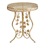 Столик приставной золотистый с орнаментом на столешнице Tanzania варинант исполнения - 1 | Loft Concept в Москве