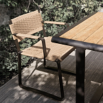 Дизайнерский стул с каркасом из металла с плетеными сиденьем и спинкой GREEN POINT Chair варинант исполнения - 11 | Loft Concept в Москве