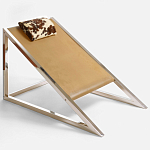 Дизайнерское кресло на металлическом каркасе с подставкой для ног Poltronova Mies Armchair варинант исполнения - 4 | Loft Concept в Москве