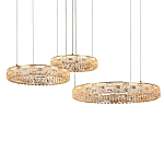 Люстра из 3-х колец с текстурной огранкой Reflection of Reality варинант исполнения - 2 | Loft Concept в Москве