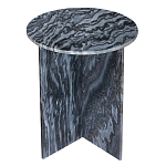 Столик кофейный с столешницей из черного мрамора Compact Black Marble Table варинант исполнения - 1 | Loft Concept в Москве