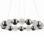 Светодиодная кольцевая люстра Crystal Globule Chrome Chandelier Gold варинант исполнения - 1 | Loft Concept в Москве