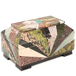 Шкатулка из натурального камня змеевик Stone Casket варинант исполнения - 2 | Loft Concept в Москве