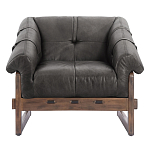 Кресло Duncan винтажная черная кожа варинант исполнения - 1 | Loft Concept в Москве