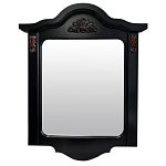 Зеркало черное настенное прямоугольное в стиле прованс Black Provence варинант исполнения - 1 | Loft Concept в Москве