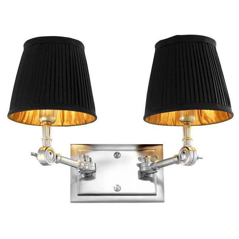  Wall Lamp Wentworth Double Nickel+Black     | Loft Concept 