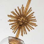 Подвесной светильник золотого цвета с колоколообразным стеклянным плафоном и декоративным элементом Elstead Lighting варинант исполнения - 5 | Loft Concept в Москве