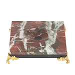 Подставка под шар квадратная из натурального камня Креноид на ножках Natural Stone Sphere Stands варинант исполнения - 1 | Loft Concept в Москве