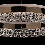 Люстра в виде кольца золотого цвета с прозрачными вставками Radiant Rail варинант исполнения - 8 | Loft Concept в Москве