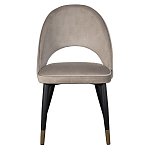 Стул велюровый серо-бежевый Schelde Gray Beige варинант исполнения - 1 | Loft Concept в Москве