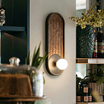 Бра с декором из плетеного бамбука Wicker Oval Lamp варинант исполнения - 4 | Loft Concept в Москве