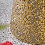 Журнальный столик с конусообразной основой и текстурной поверхностью золотого цвет Ethnic Metal варинант исполнения - 4 | Loft Concept в Москве