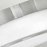 Потолочный светильник для ванных комнат цвета никель с плафоном из опалового стекла и декоративными держателями Hinkley варинант исполнения - 3 | Loft Concept в Москве