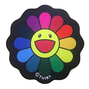 Коврик для прихожей улыбающийся цветок Takashi Murakami