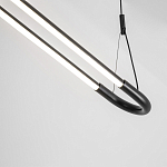 Светодиодная люстра Black LED Circle and Oval Lamp варинант исполнения - 4 | Loft Concept в Москве