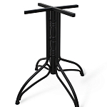 Стол обеденный с круглой столешницей из керамики на четырех черных ножках Sand Ceramics варинант исполнения - 5 | Loft Concept в Москве