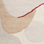 Ковер из хлопка с абстрактным принтом бежевого цвета Elysian Flow Blush варинант исполнения - 4 | Loft Concept в Москве