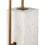 Торшер с прямоугольным абажуром на белом мраморном основании Asymmetry on Marble варинант исполнения - 2 | Loft Concept в Москве