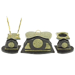 Настольный письменный набор из змеевика из 7-ми элементов Successful Leader варинант исполнения - 3 | Loft Concept в Москве