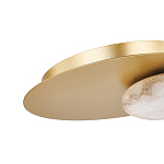 Бра с овальным основанием золотого цвета  и плафоном из алебастра Shaw Lighting варинант исполнения - 3 | Loft Concept в Москве