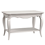 Стол журнальный белый из массива бука с полкой в стиле прованс White Provence варинант исполнения - 1 | Loft Concept в Москве