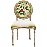 Стул бежевый из натурального бука с изображением птица в саду Blooming Birds варинант исполнения - 1 | Loft Concept в Москве